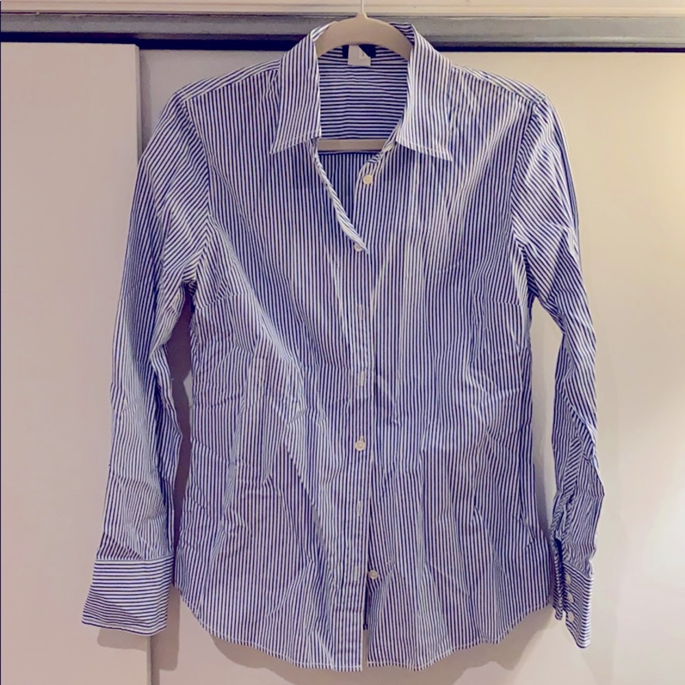 JCREW Blue Stripe Button Down Shirt